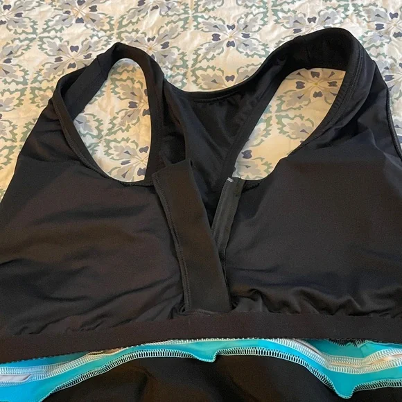 Lands' End Black and Blue Bikini Set - Picture 5 of 5